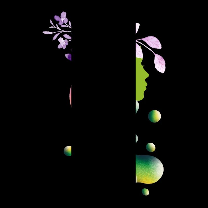 Ein Mädchen mit Blumen Schwebendes Mädchen