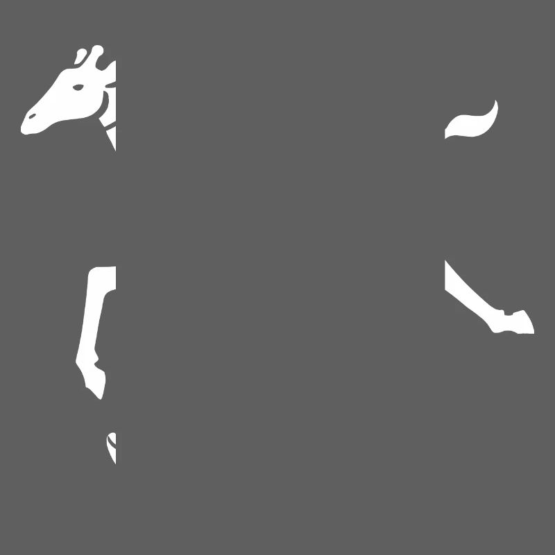 Giraffe Skateboard Skater Silhouette Minimalistisc
