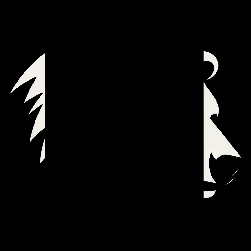Bear silhouette of a polar bear head
