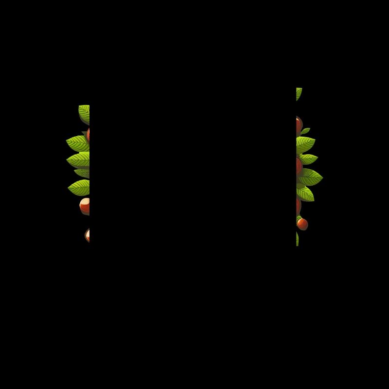 Autumn Treasures: Deciduous Tree with Chestnuts & Trees