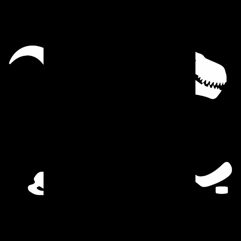 T-Rex Dino Eishockeyspieler Silhouette Minimalisti