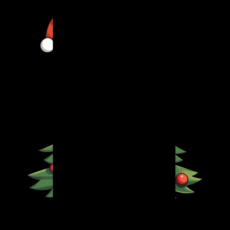 Chat de Noël - Chat mignon dans le sapin de Noël