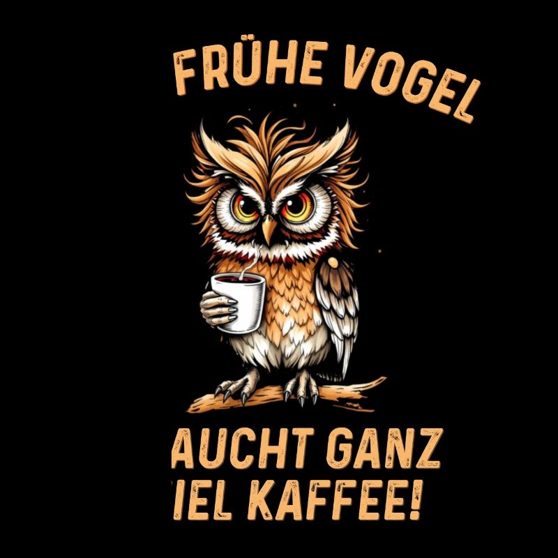 Kaffee Eule der frühe Vogel Spaß Morgenmuffel