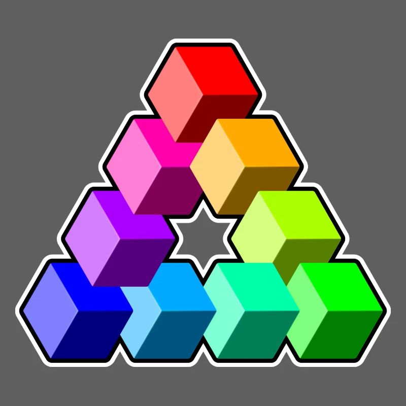 Triangle Colored Cubes