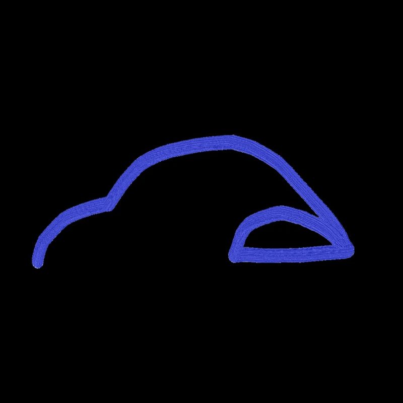 silhouette auto bleue