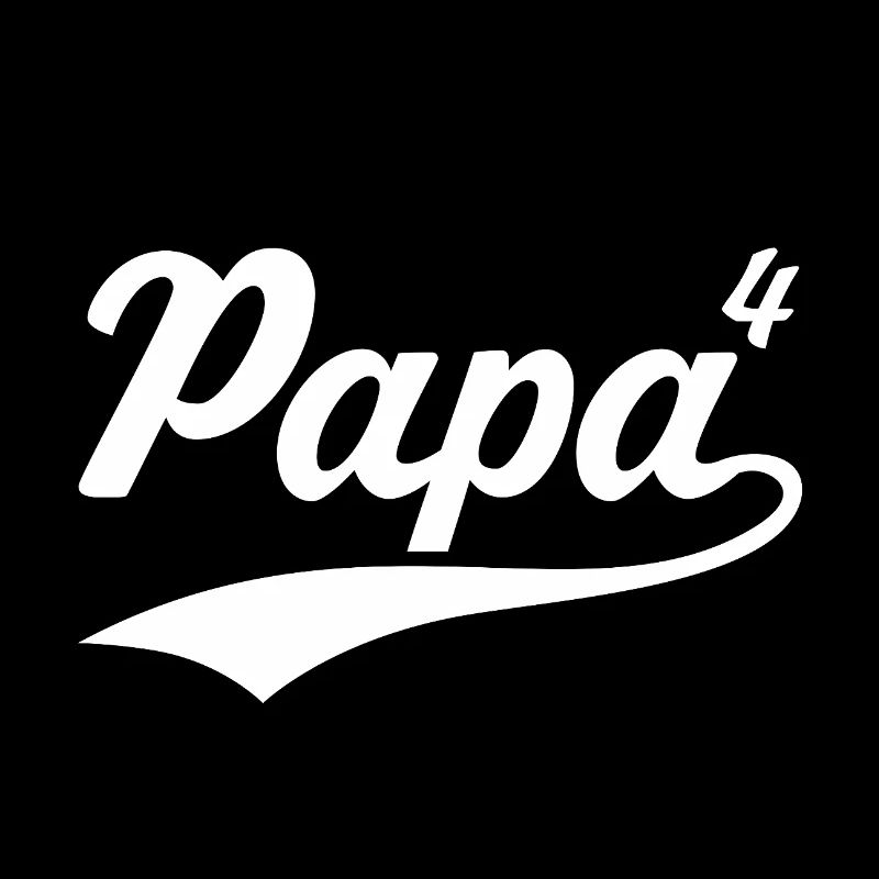 Papa hoch 4 Vater 4 Kinder vierfacher Papa