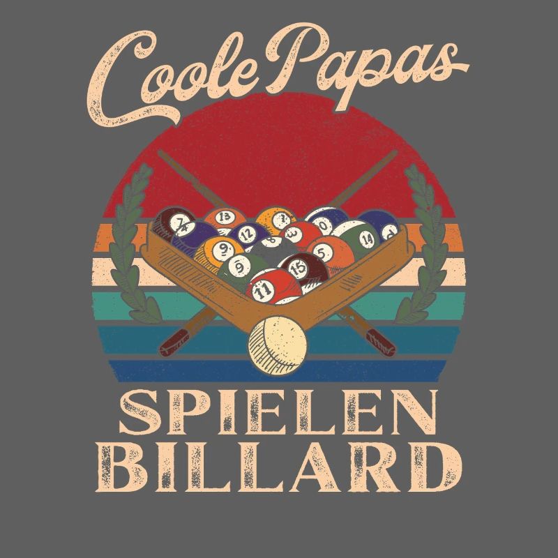 Cool Dads Playing Billiards Retro Dad Gift
