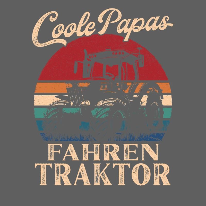 Cool Dads Driving Tractor Retro Dad Gift
