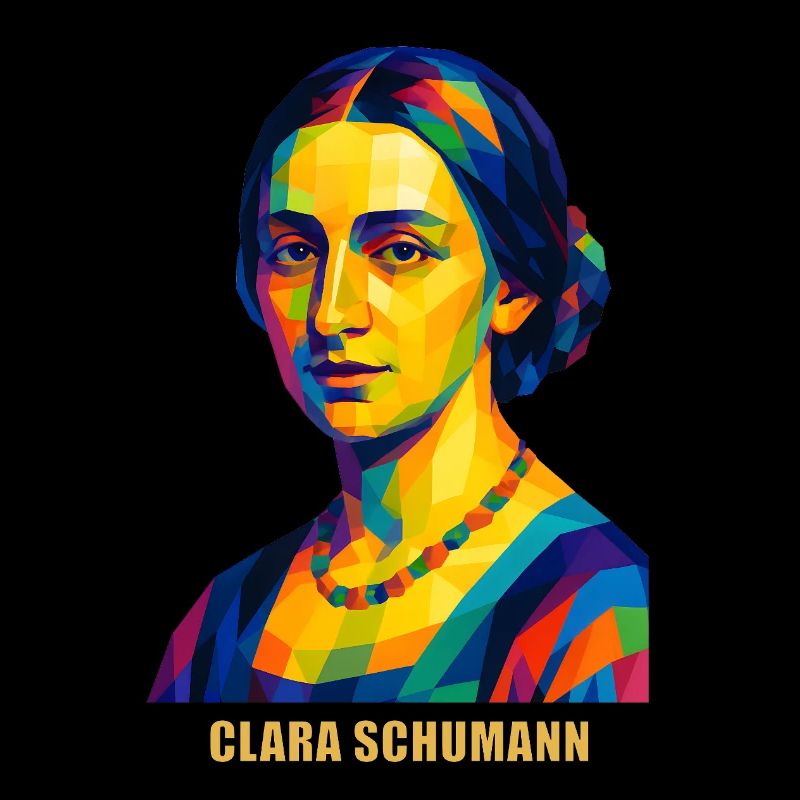 WPAP Polygon Portrait Clara Schumann Composer