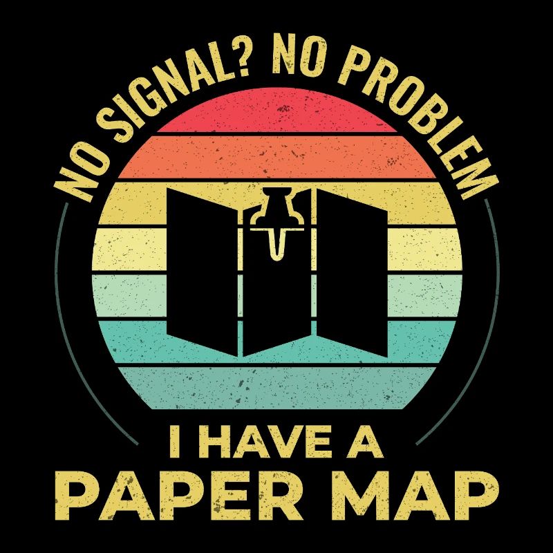 GIS Analyst Map Pin Sunset Retro Camping Hiking