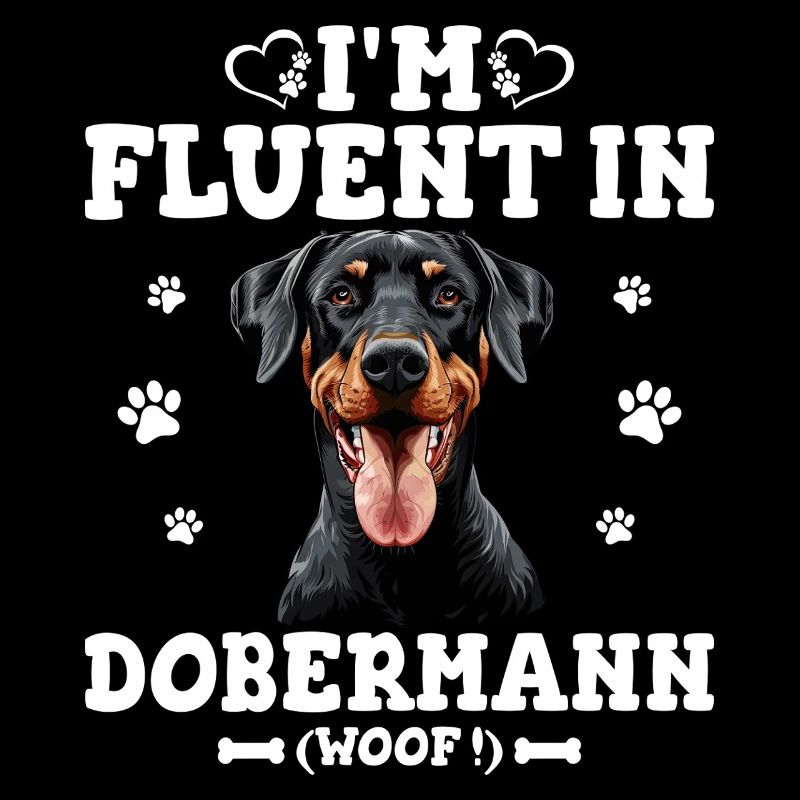 Parler Le Dobermann Humor Chien Dobermann
