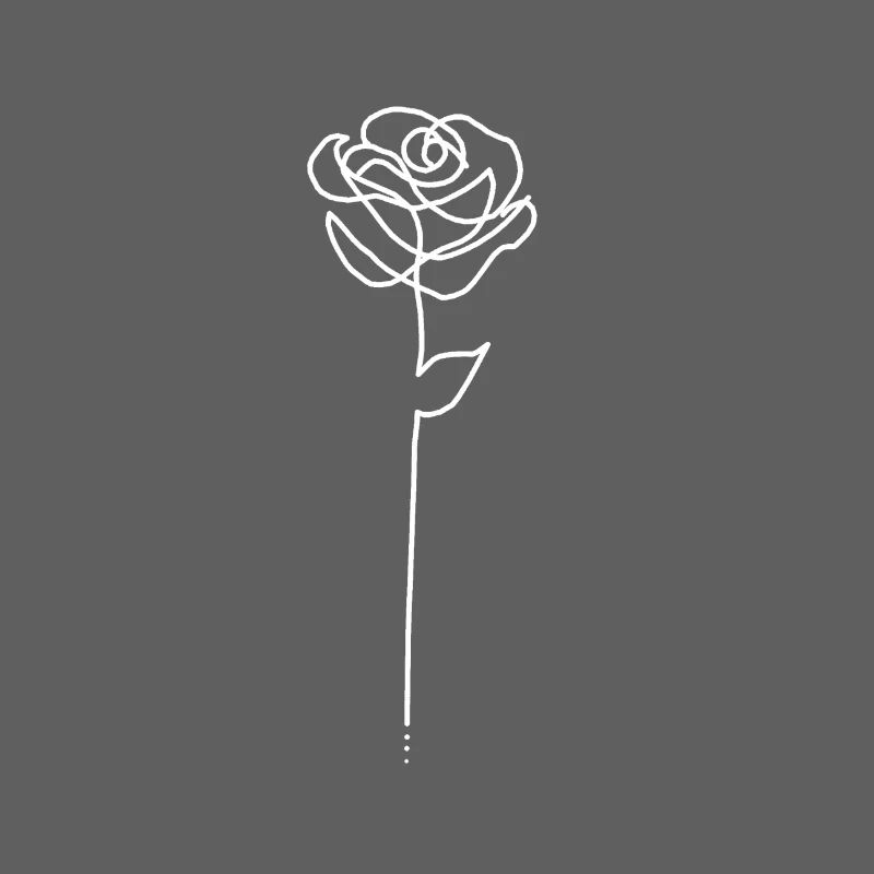 Rose fleur style à la mode