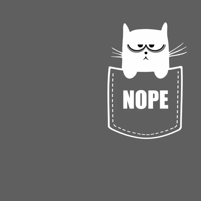 Pocket Cat Grumpy Nope - Funny Cat Design