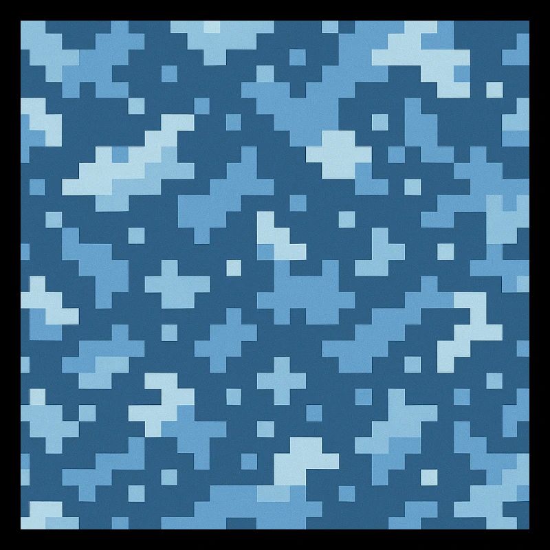 Blue pixel pattern