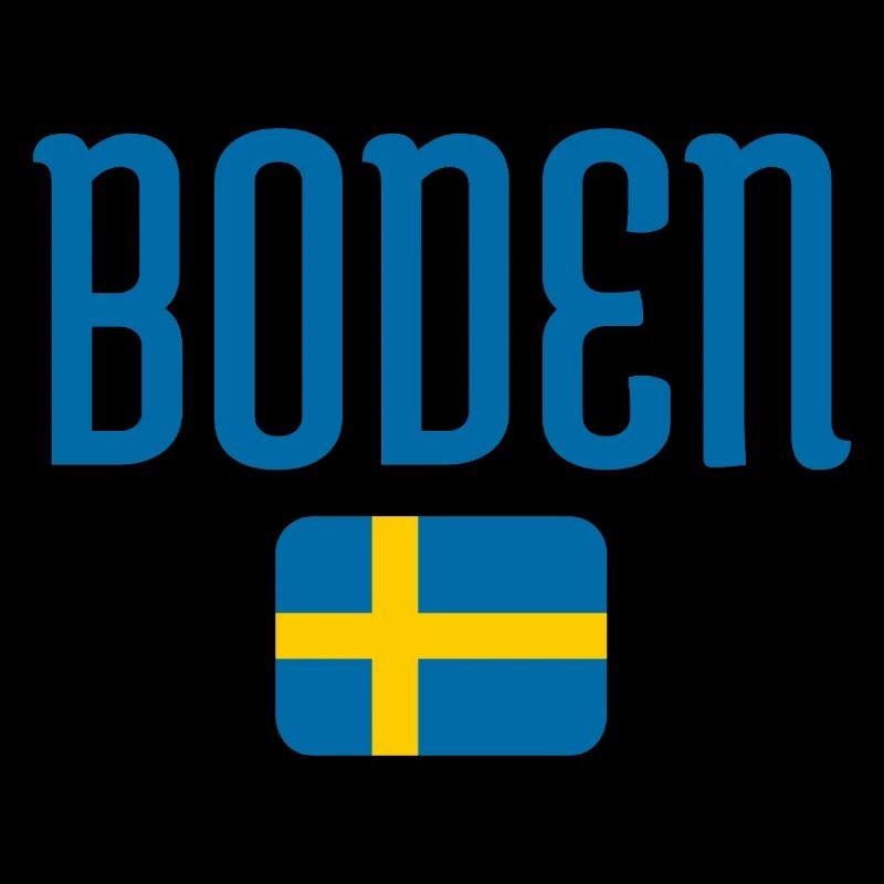 Typographie du drapeau de Boden Suède