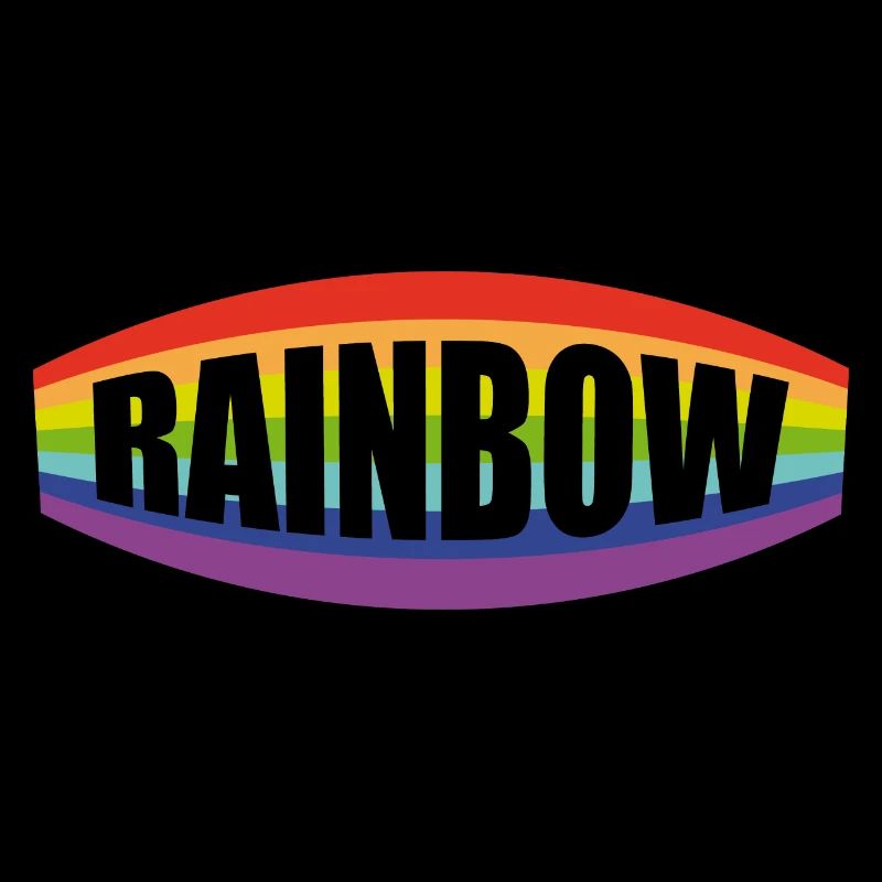 Rainbow lettering Pochette