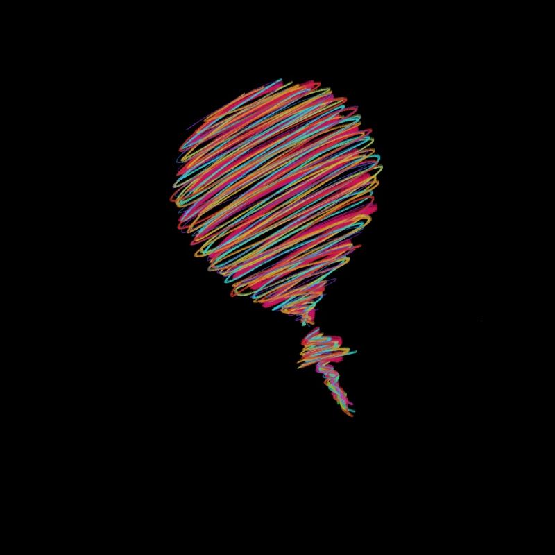 Neon Scribble Balloon – Pop Art Sketch