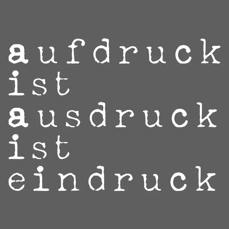 Imprint is expression is impression pun white