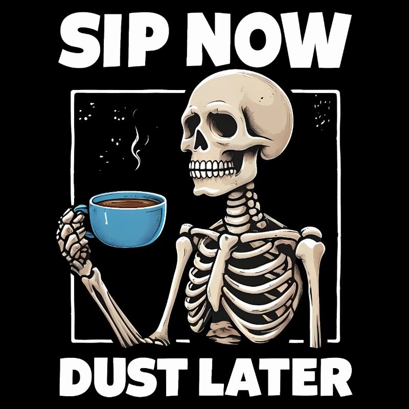Lusitges Coffee Tea Lover Skeleton