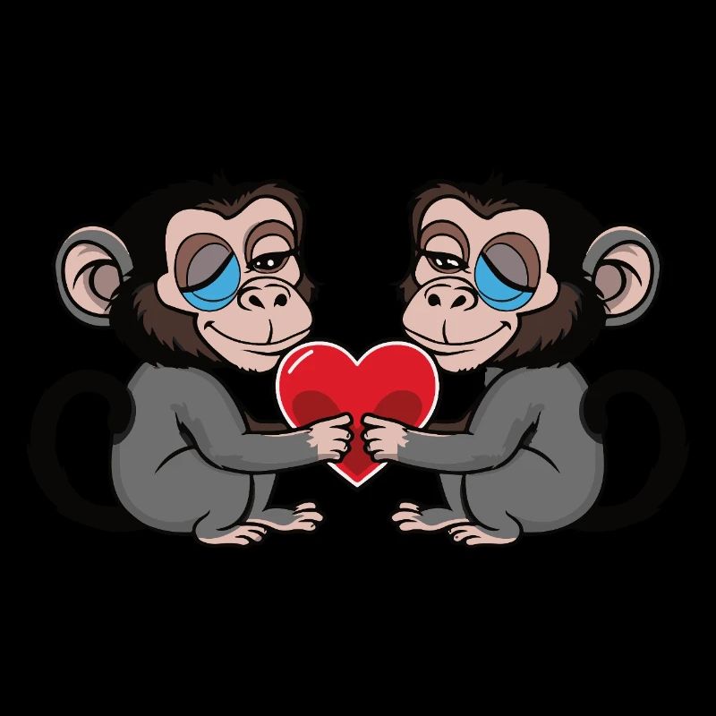 Monkey Heart Valentine's Day
