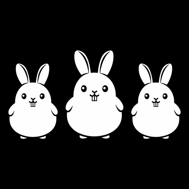 Équipe de lapins Pâques drôle