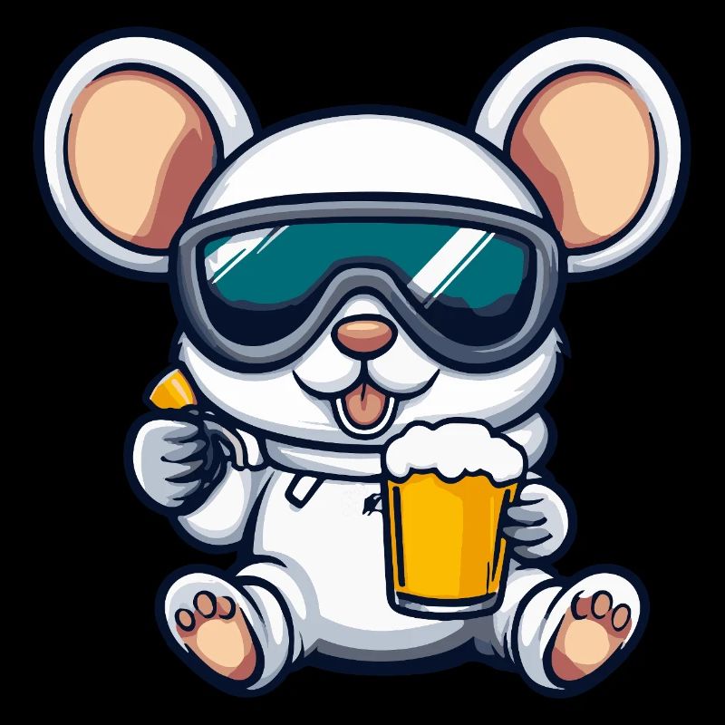 Maus Apres Ski Bier Comic