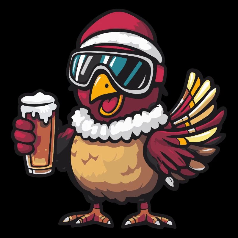 Dinde Après-Ski Bière Bande dessinée