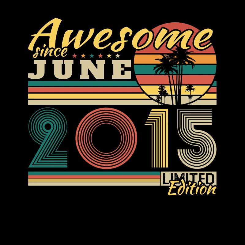 2015 Juni Vintage Geburtstagsgeschenk Retro