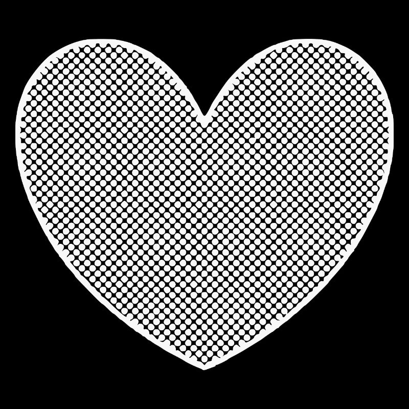 white heart white dotted pattern dots gift