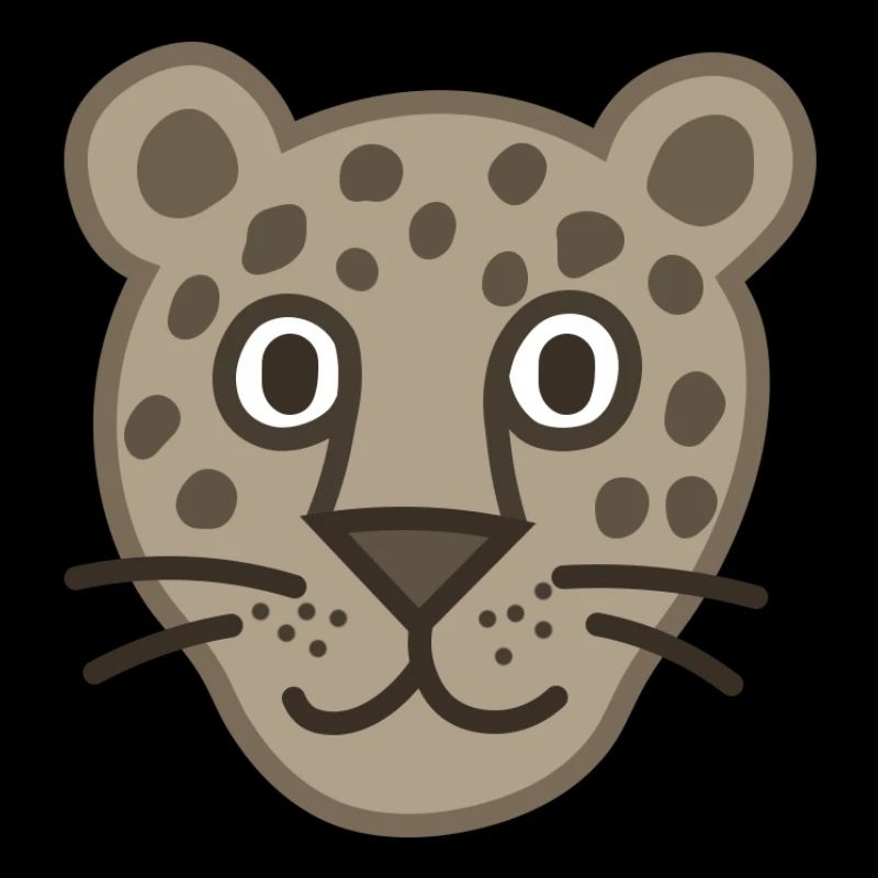 Cute Leopard Face Cartoon