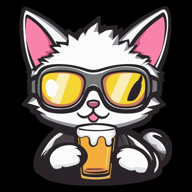 Cat Après Ski Beer Comic