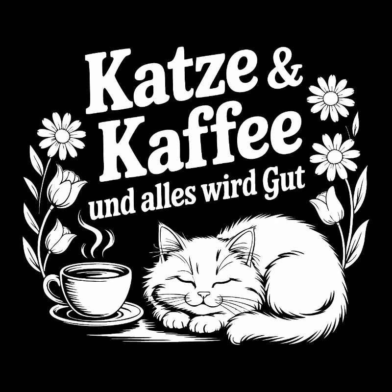 Katze und Kaffee und alles wird gut