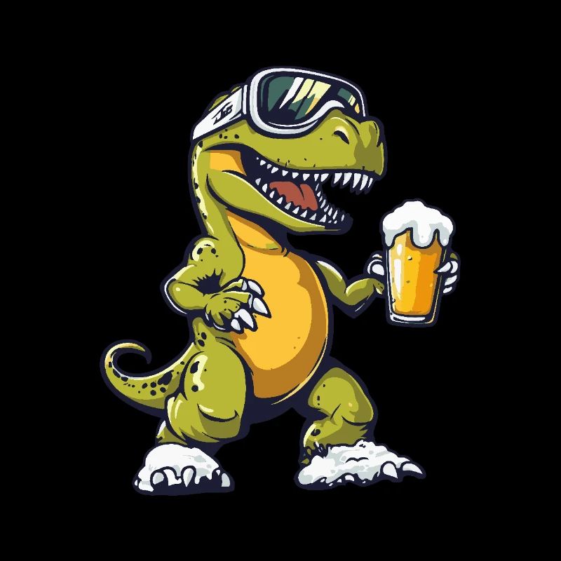 Dinosaur T-Rex Bière Après-Ski