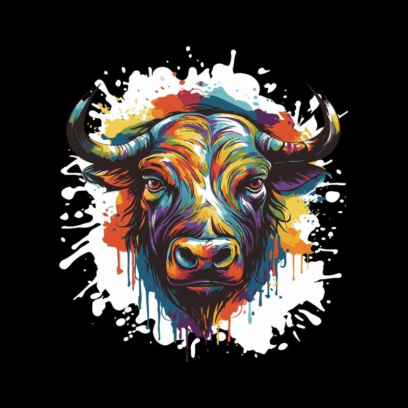 Bulle Tier Pop Art Kopf Taurus