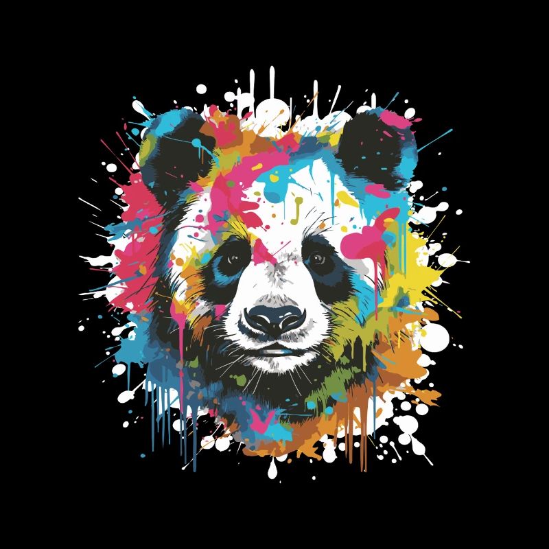 Panda Tier Pop Art Kopf