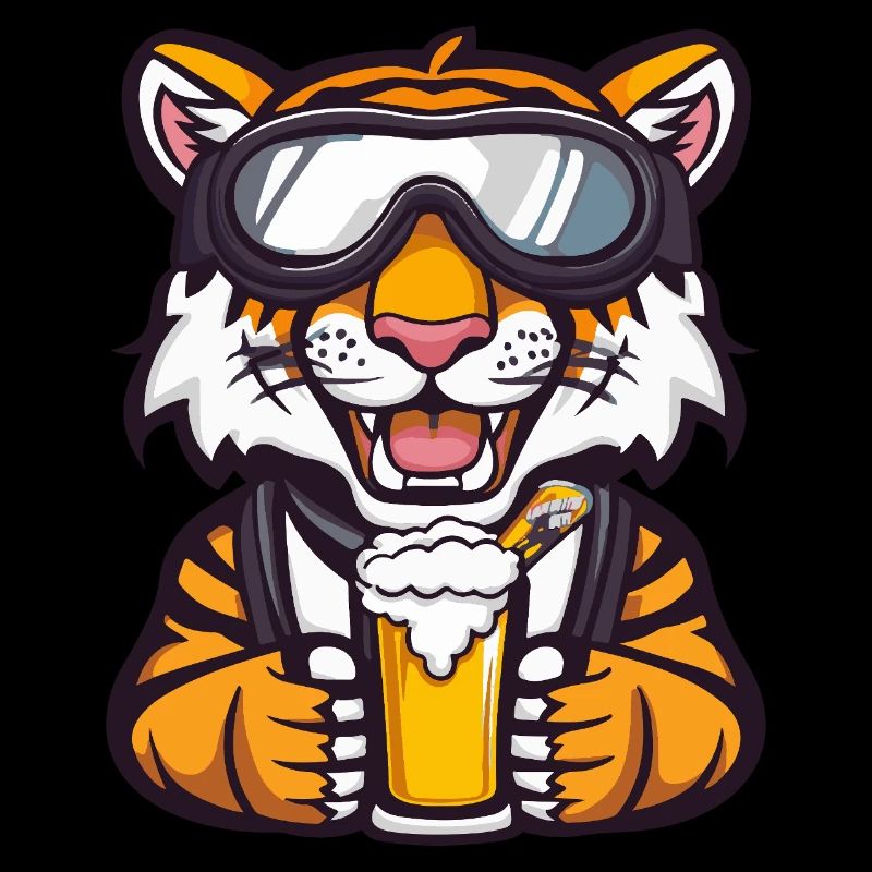 Tiger Apres Ski Bier Comic