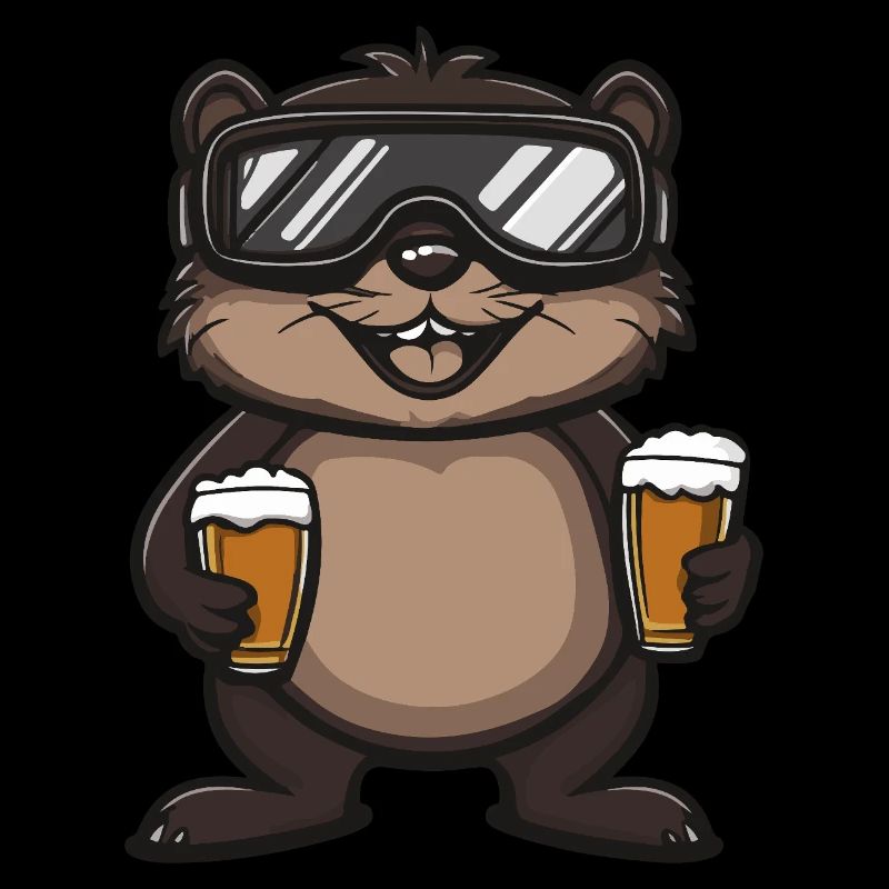 Beaver Après Ski Beer Comic