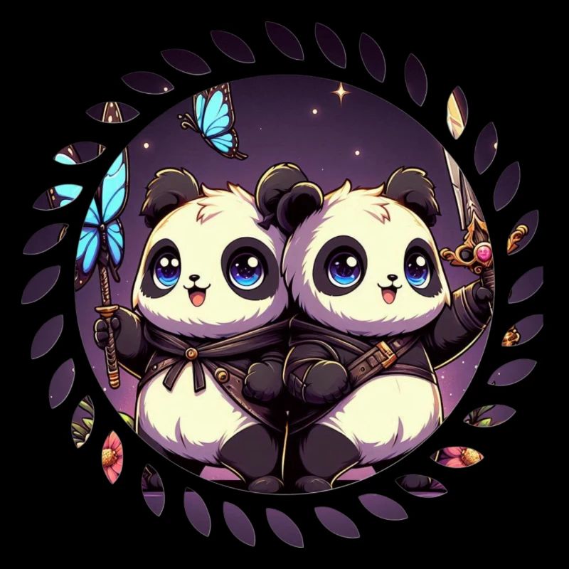 Niedliche Panda Babys