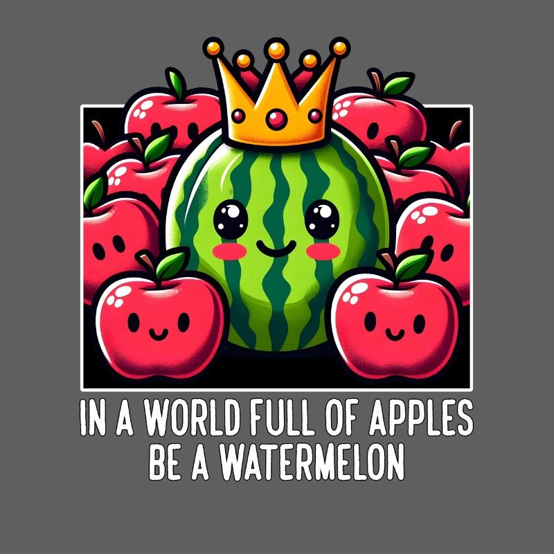 IN EINER WELT VOLLER ÄPFEL SEI EINE WASSERMELONE