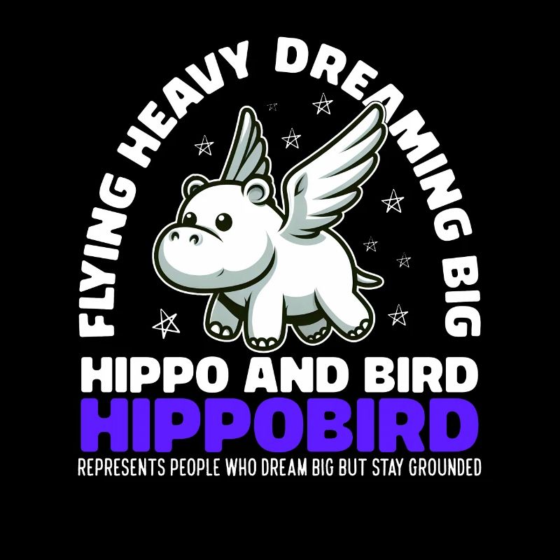 FLYING HEAVY DREAMING BIG - HIPPO AND BIRD