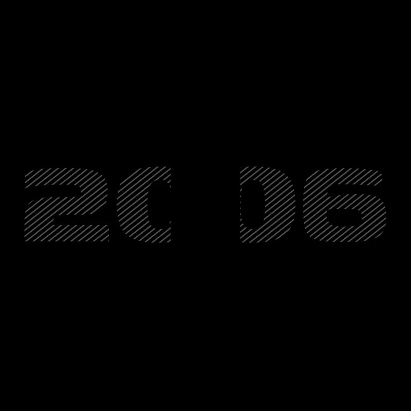 Né en 2006 Retro Stripe Design d’anniversaire moderne