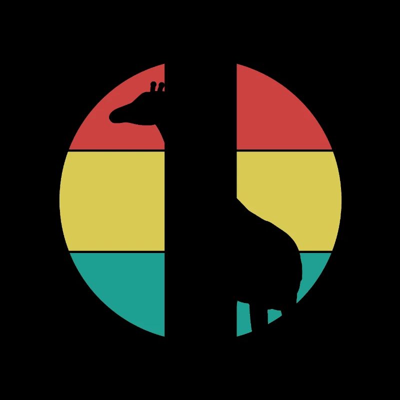 Giraffe in a colored circle