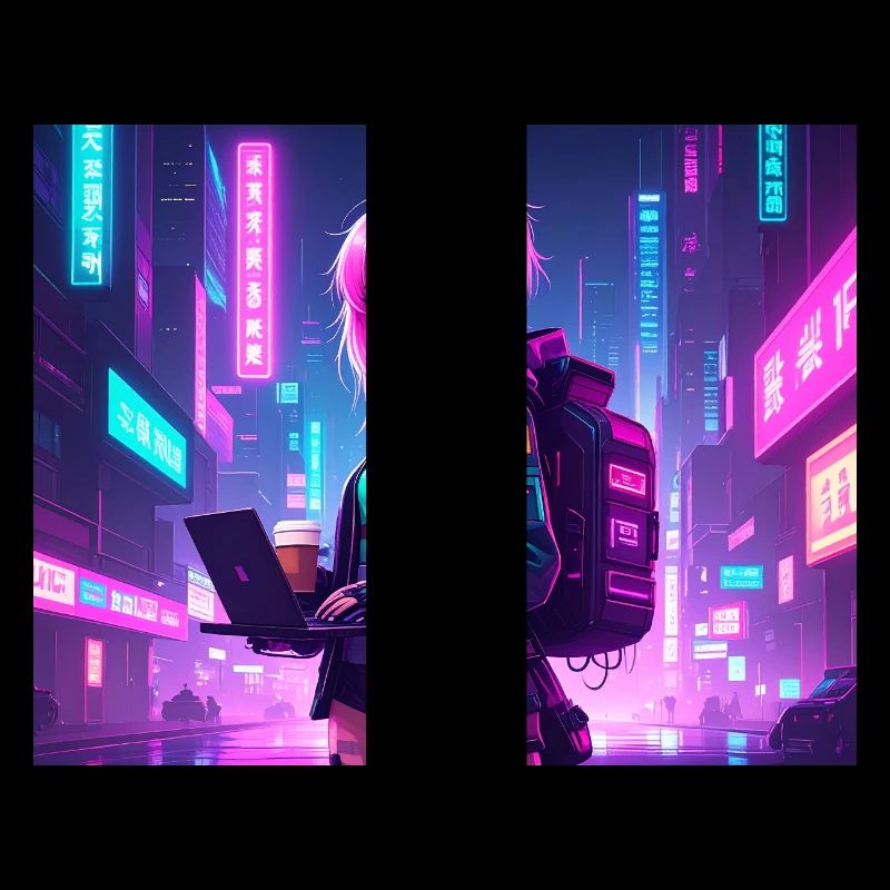 Neon Hacker Girl – Prêt à coder et à conquérir