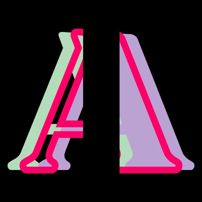 Letter A multicoloured - original gift idea