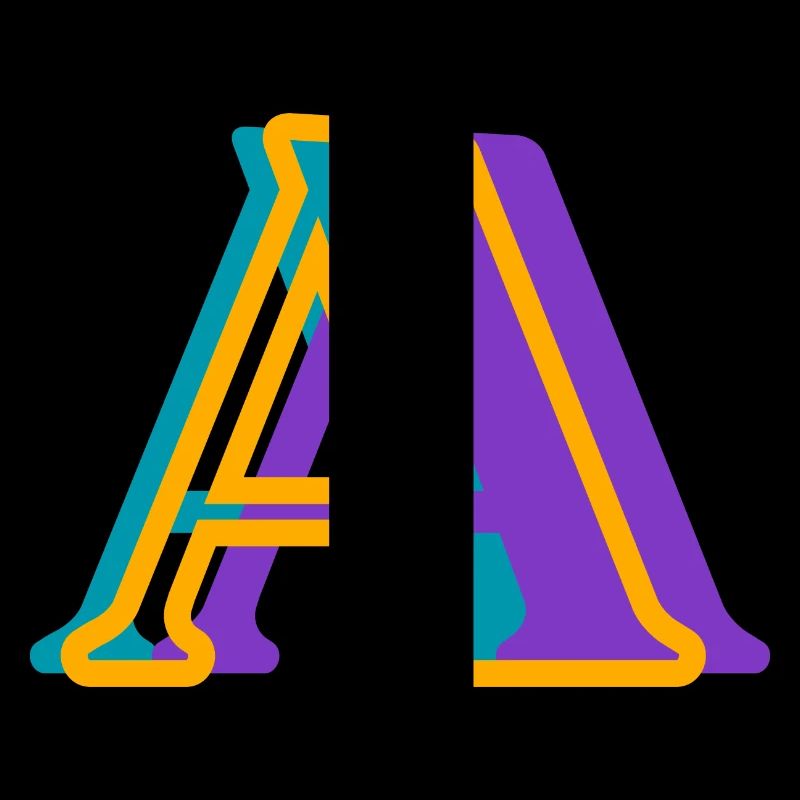 Letter A multicoloured - original gift idea