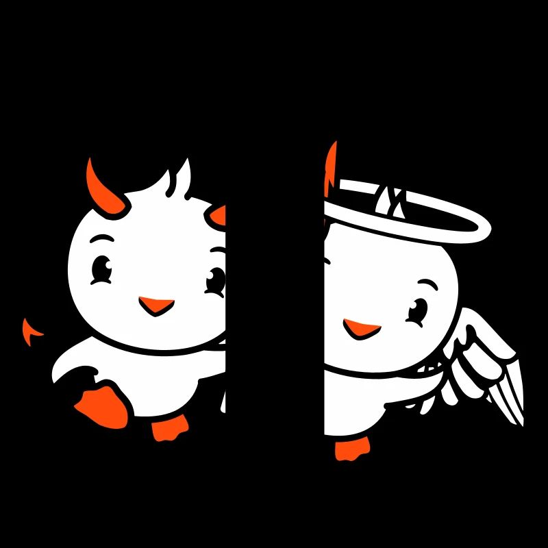 Birds Angel Sky Devil Horns Satan Hell Evil