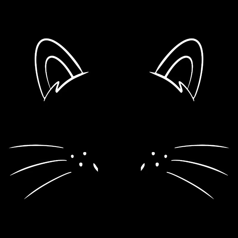 Design minimaliste de visage de chat