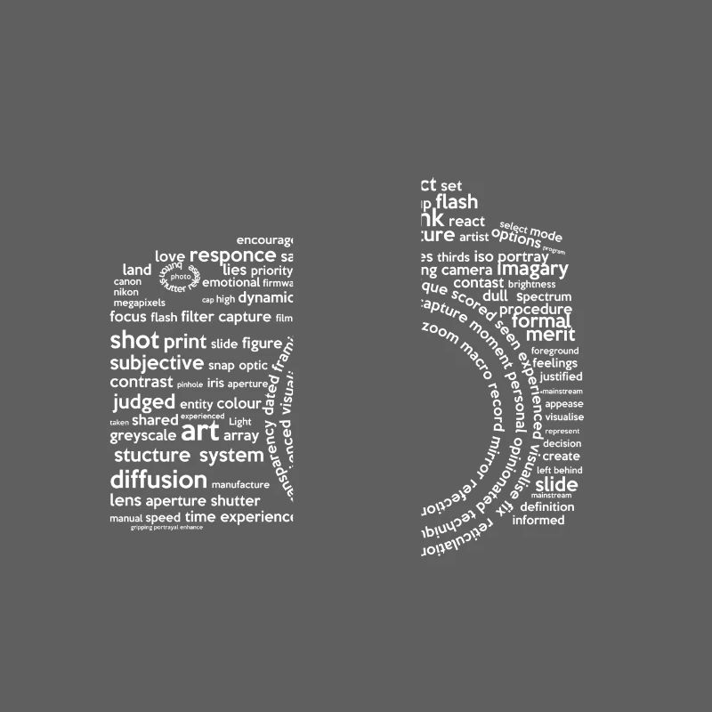 Camera Typography White