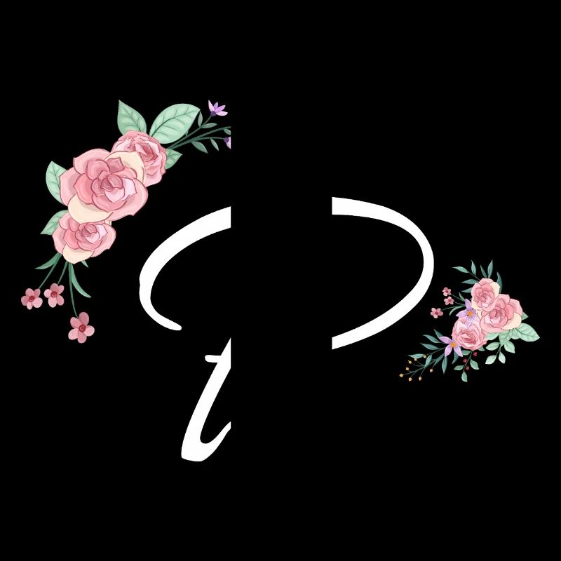 Buchstabe p Blumen