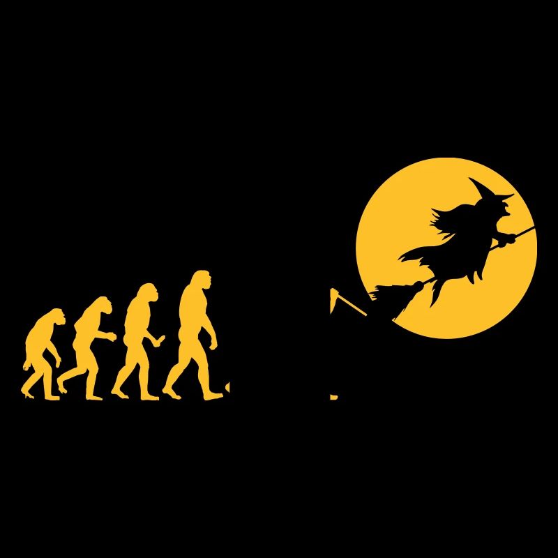Evolution Hexe Silhouette Geschenk Shirt